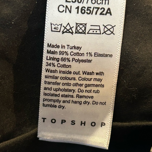 Topshop Raw Hem Washed Black Straight Jeans - Picture 7 of 7